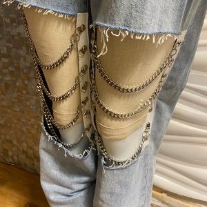 LF Jeans w chains size 28